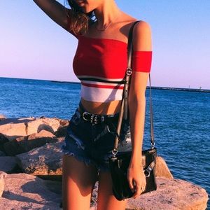 Bardot Top Size US 4 Red